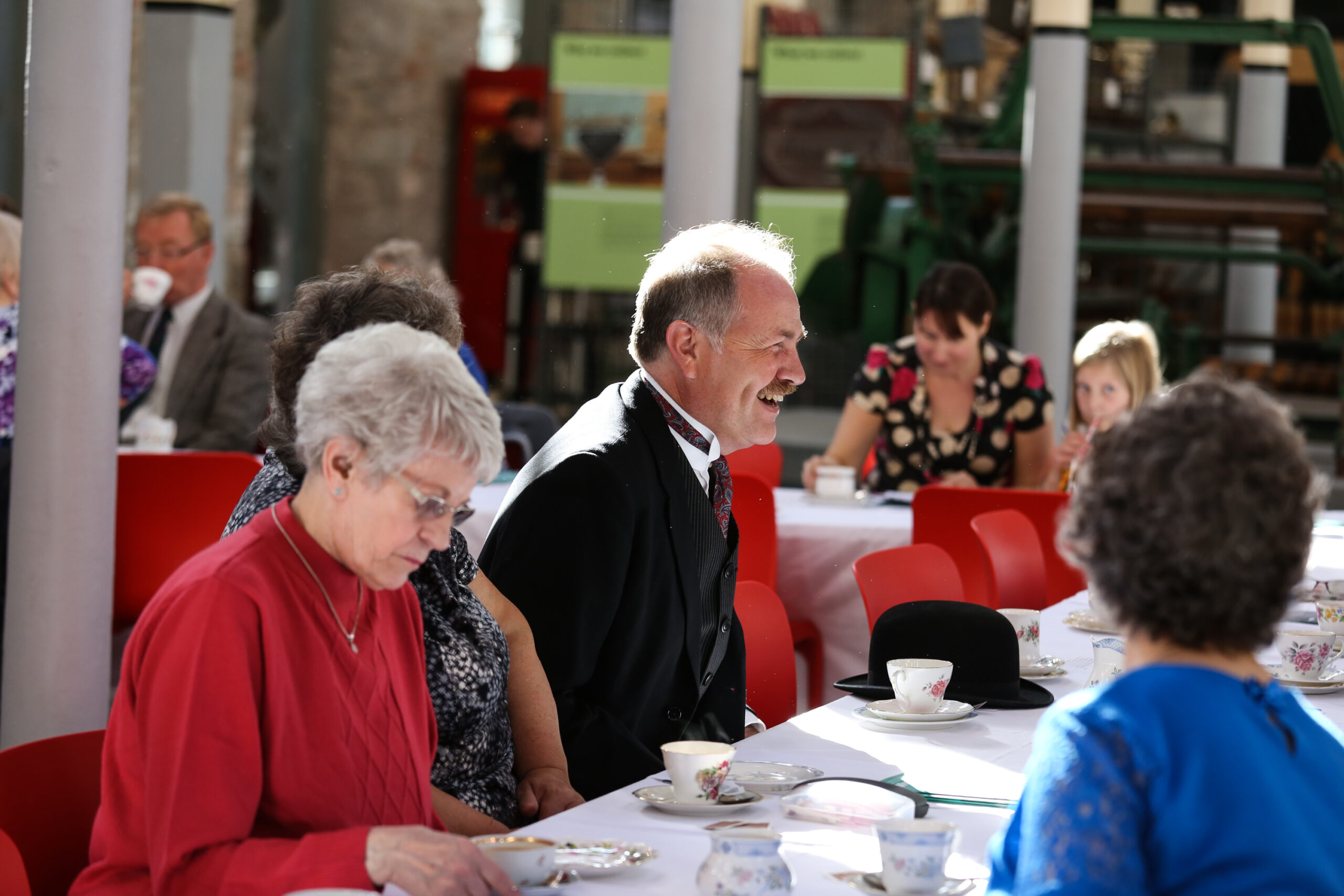 The Friends of Dundee Heritage Trust gather for a birthday social event in the Verdant Works High Mill.